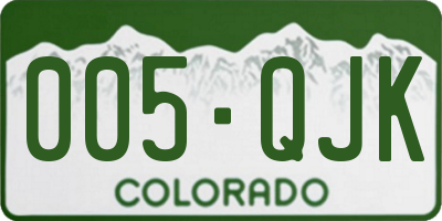 CO license plate 005QJK