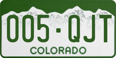 CO license plate 005QJT