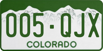 CO license plate 005QJX