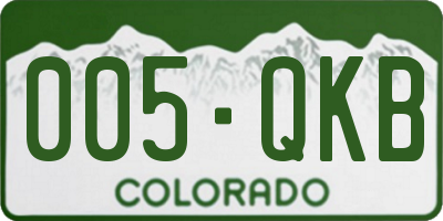 CO license plate 005QKB