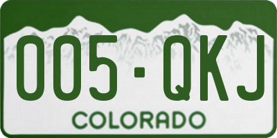 CO license plate 005QKJ