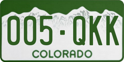 CO license plate 005QKK