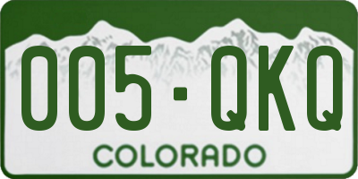 CO license plate 005QKQ