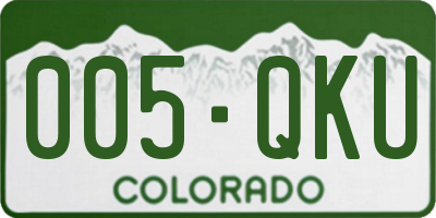 CO license plate 005QKU