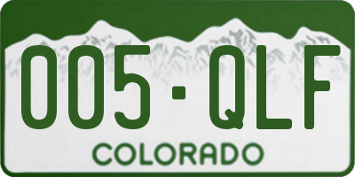 CO license plate 005QLF