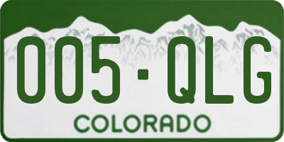 CO license plate 005QLG