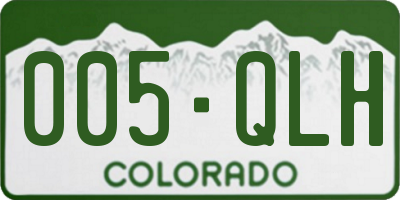 CO license plate 005QLH