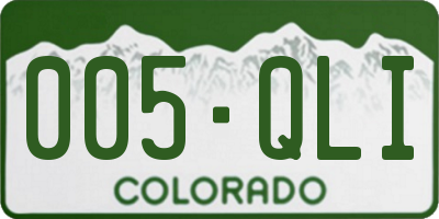 CO license plate 005QLI