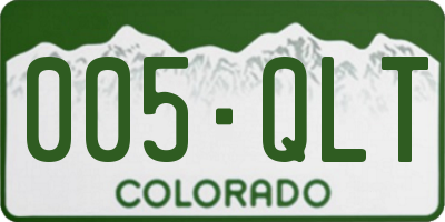 CO license plate 005QLT