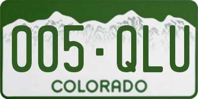 CO license plate 005QLU