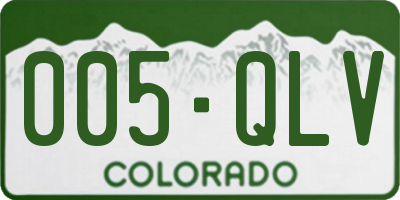 CO license plate 005QLV