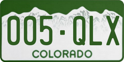 CO license plate 005QLX