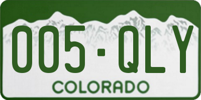 CO license plate 005QLY