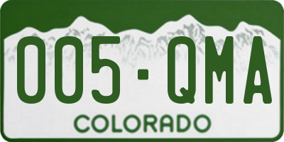 CO license plate 005QMA