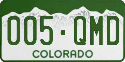 CO license plate 005QMD