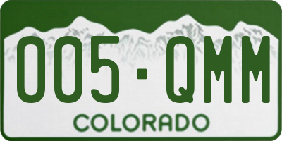 CO license plate 005QMM