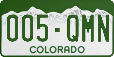 CO license plate 005QMN