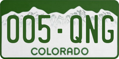 CO license plate 005QNG