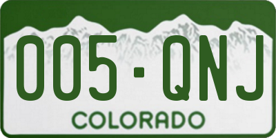 CO license plate 005QNJ