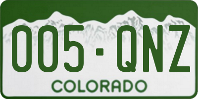 CO license plate 005QNZ