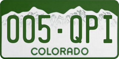 CO license plate 005QPI