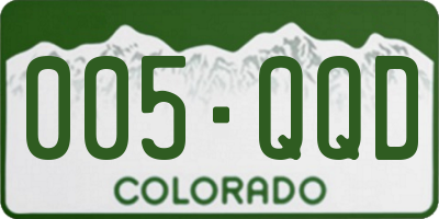 CO license plate 005QQD