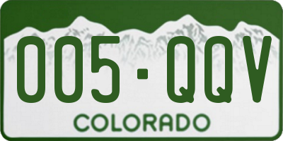 CO license plate 005QQV