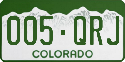 CO license plate 005QRJ