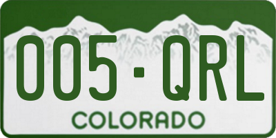 CO license plate 005QRL
