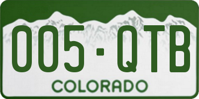 CO license plate 005QTB