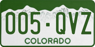 CO license plate 005QVZ