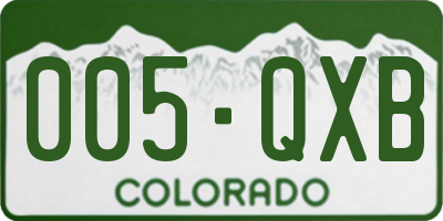 CO license plate 005QXB