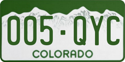 CO license plate 005QYC