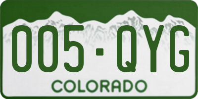 CO license plate 005QYG