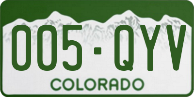 CO license plate 005QYV