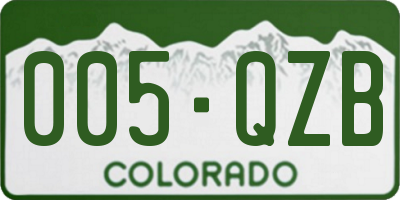 CO license plate 005QZB