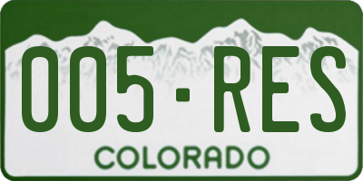 CO license plate 005RES