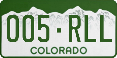 CO license plate 005RLL