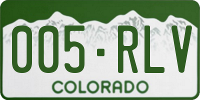 CO license plate 005RLV
