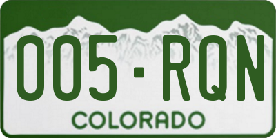 CO license plate 005RQN