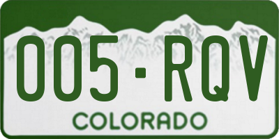 CO license plate 005RQV