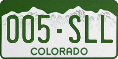 CO license plate 005SLL