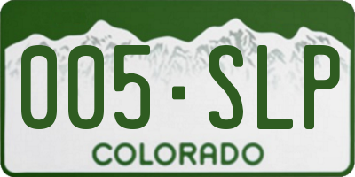 CO license plate 005SLP