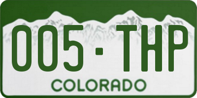 CO license plate 005THP