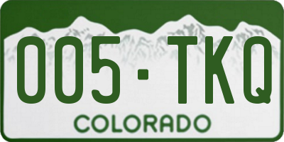 CO license plate 005TKQ