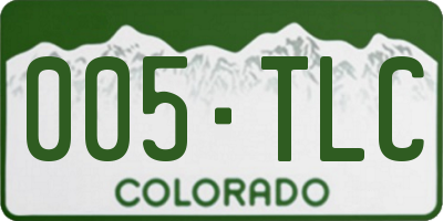 CO license plate 005TLC