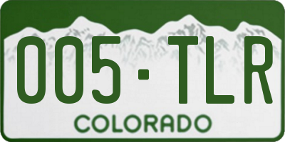 CO license plate 005TLR