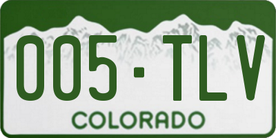 CO license plate 005TLV