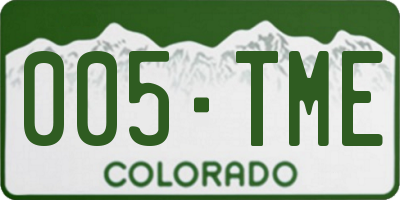 CO license plate 005TME