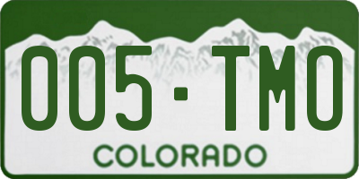 CO license plate 005TMO